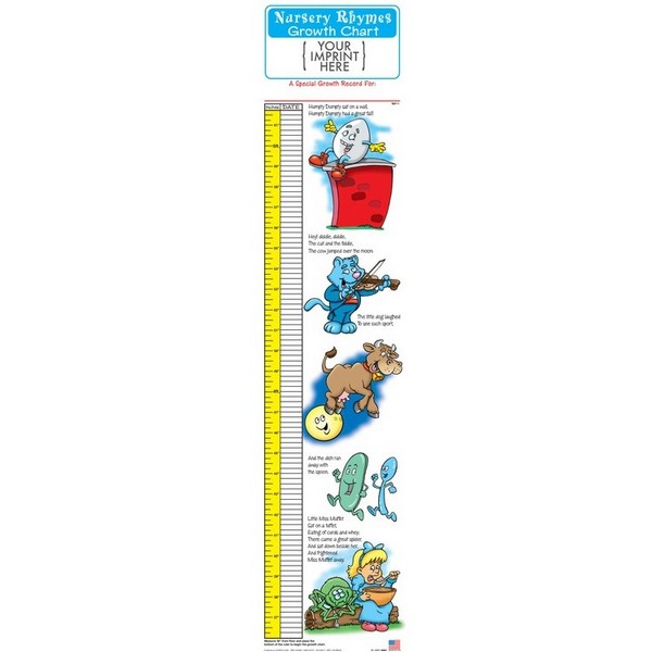 SC0050 Nursery Rhymes Growth Chart with Custom Imprint